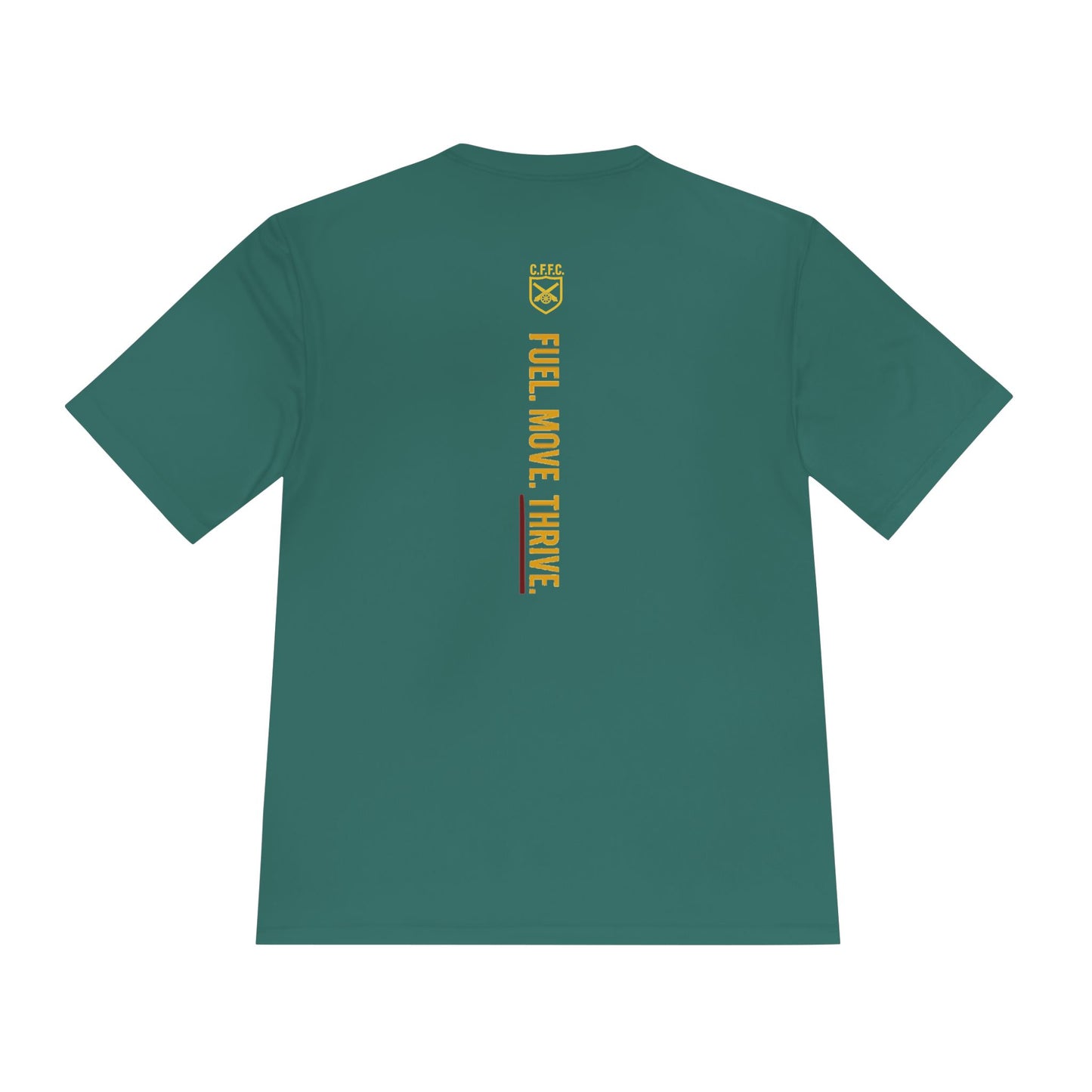 Unisex Moisture-Wicking Fitness Tee – “Fuel. Move. Thrive.” Motivational Activewear