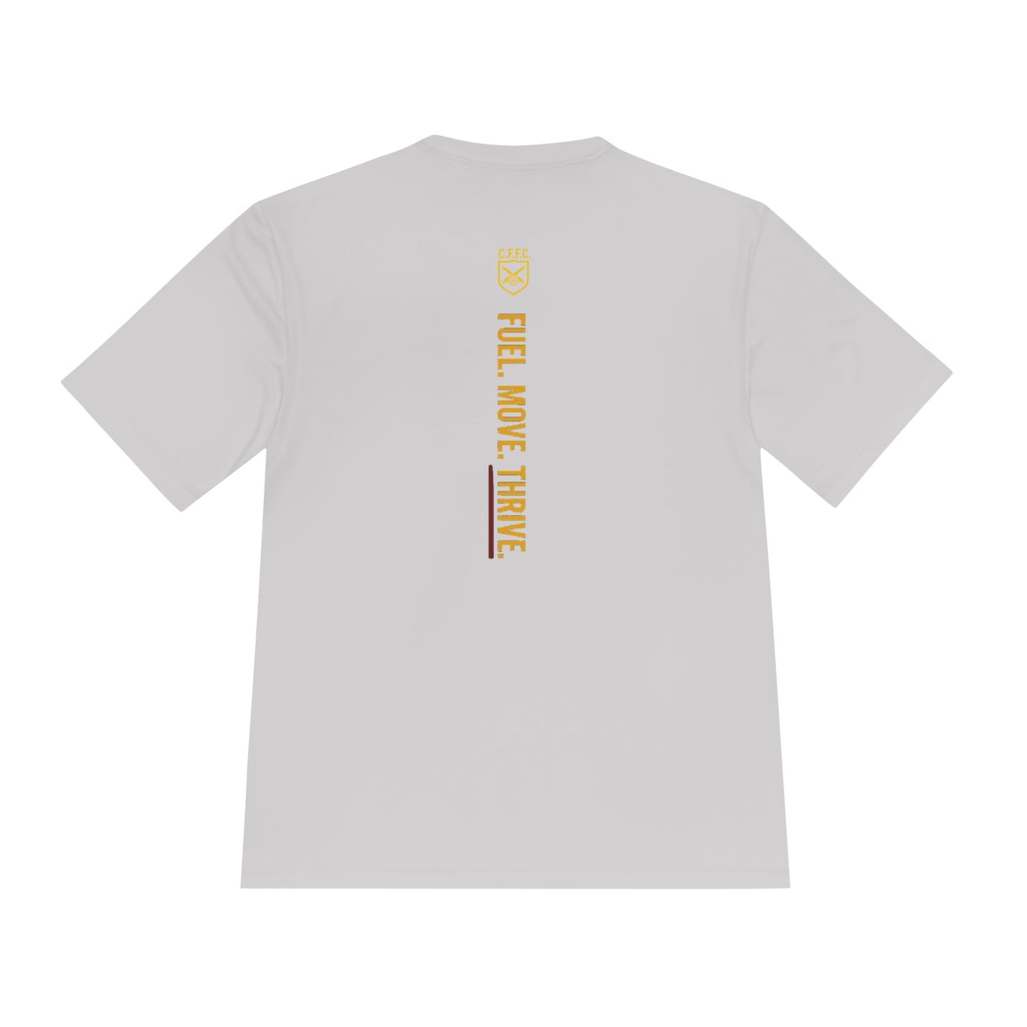Unisex Moisture-Wicking Fitness Tee – “Fuel. Move. Thrive.” Motivational Activewear