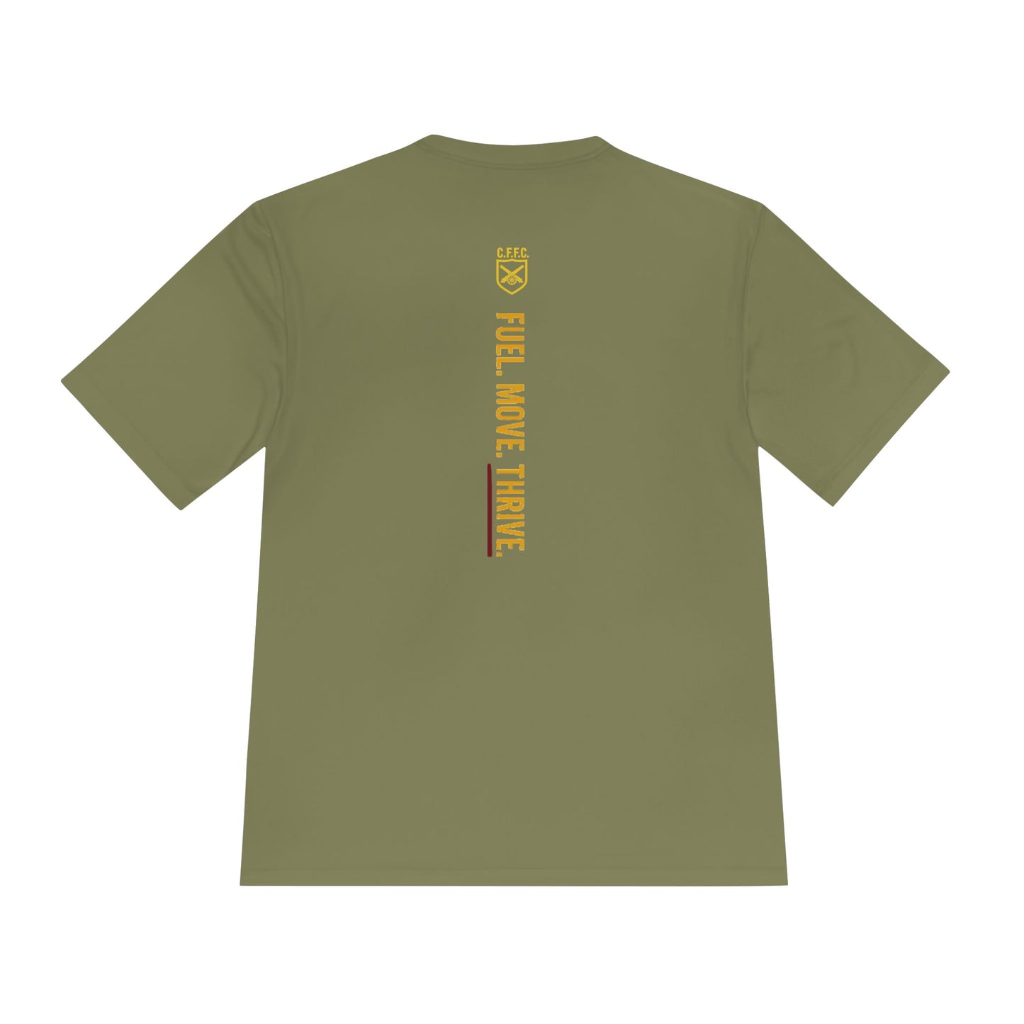 Unisex Moisture-Wicking Fitness Tee – “Fuel. Move. Thrive.” Motivational Activewear