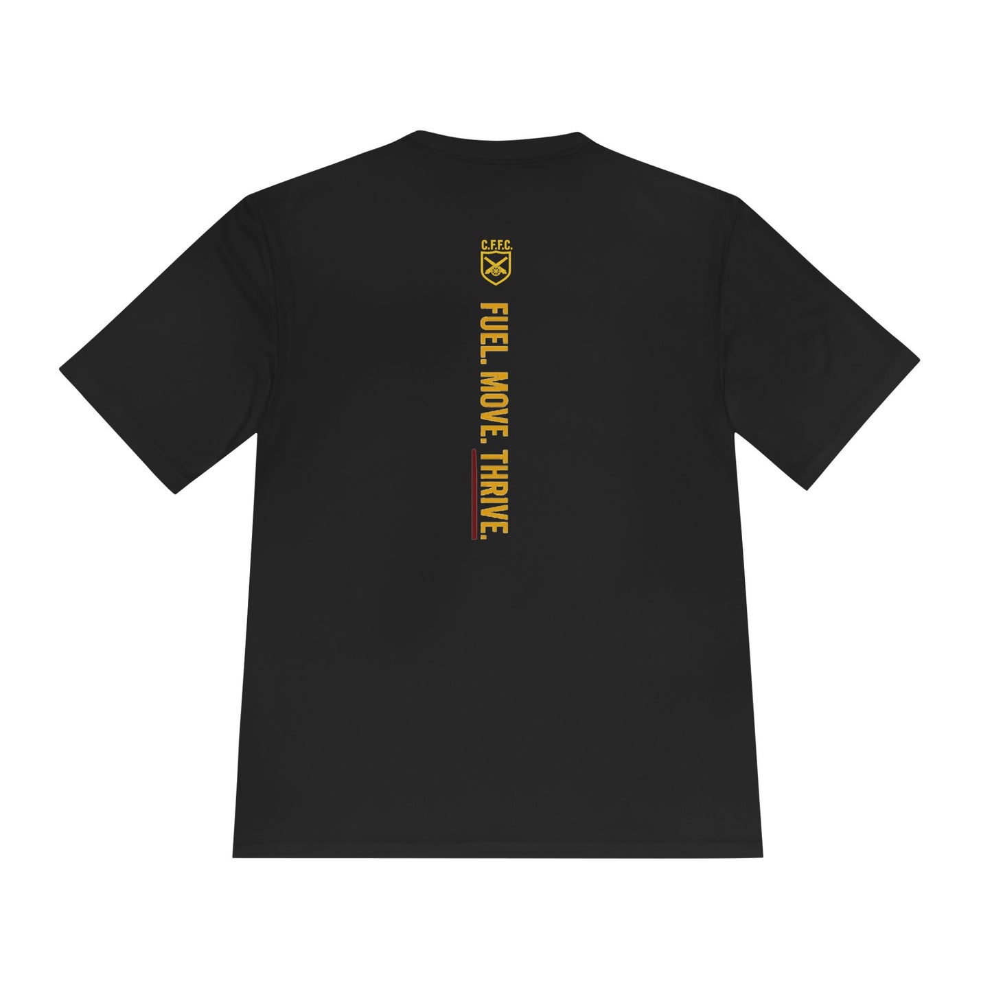 Unisex Moisture-Wicking Fitness Tee – “Fuel. Move. Thrive.” Motivational Activewear