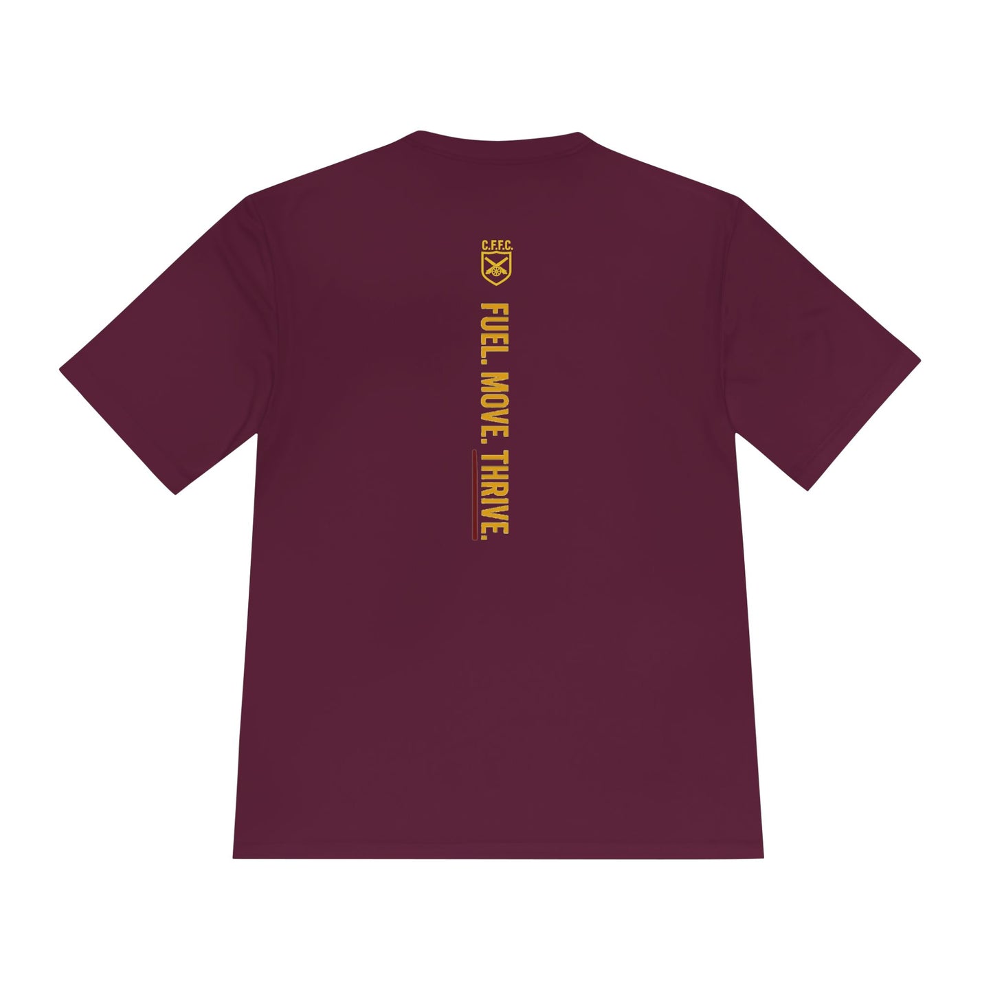 Unisex Moisture-Wicking Fitness Tee – “Fuel. Move. Thrive.” Motivational Activewear