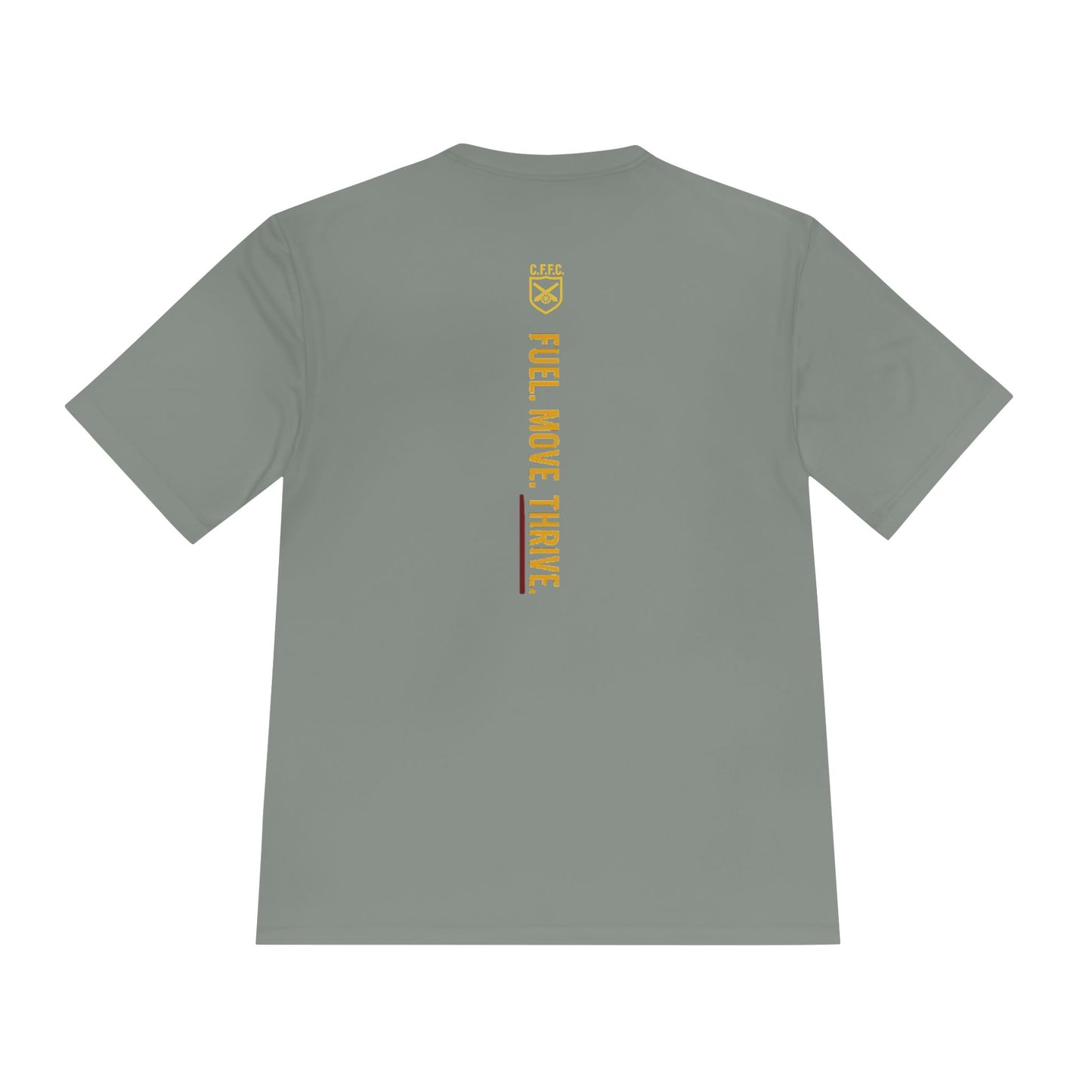 Unisex Moisture-Wicking Fitness Tee – “Fuel. Move. Thrive.” Motivational Activewear