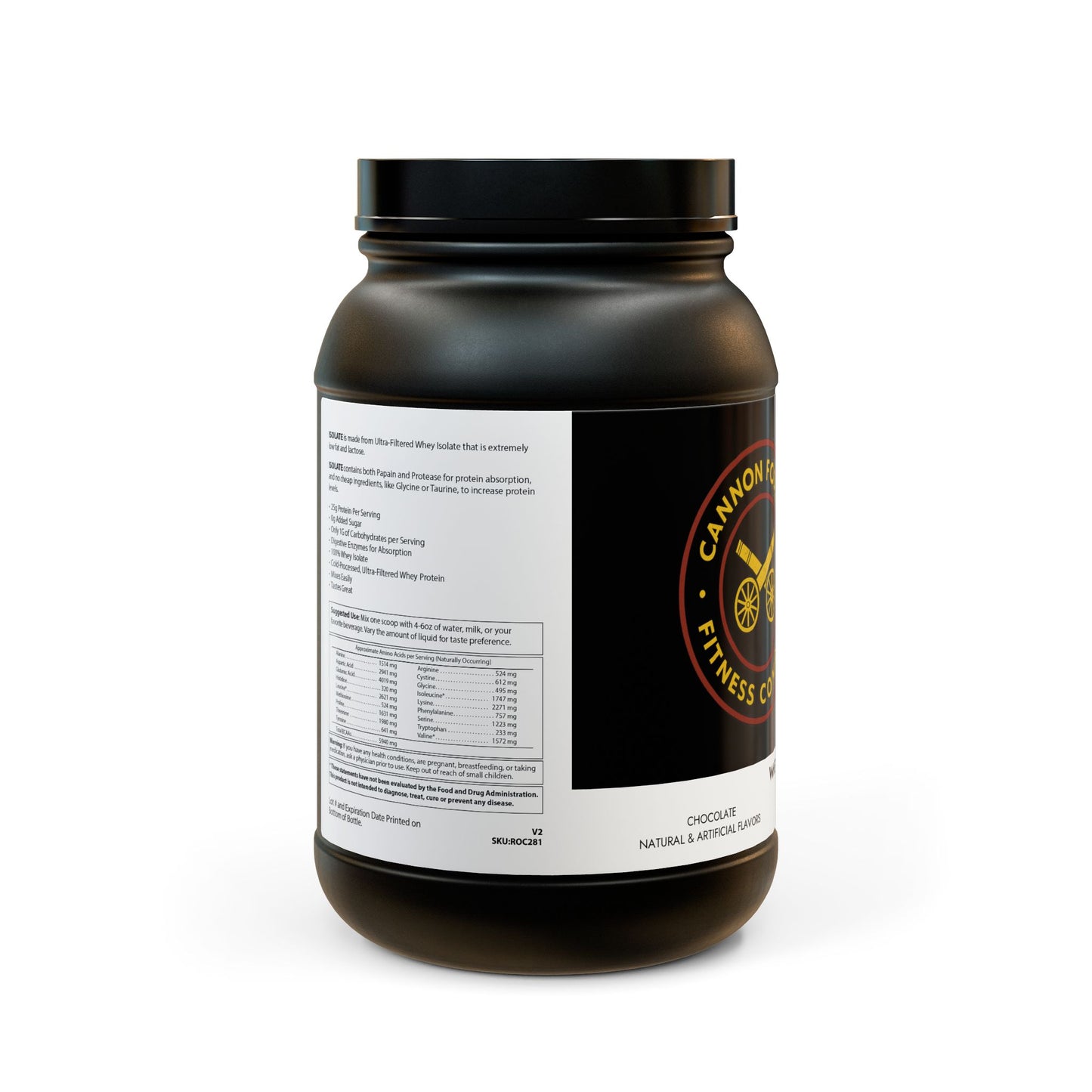 Cannon Fodder Fitness | Whey Isolate Protein (Chocolate, 2lb)